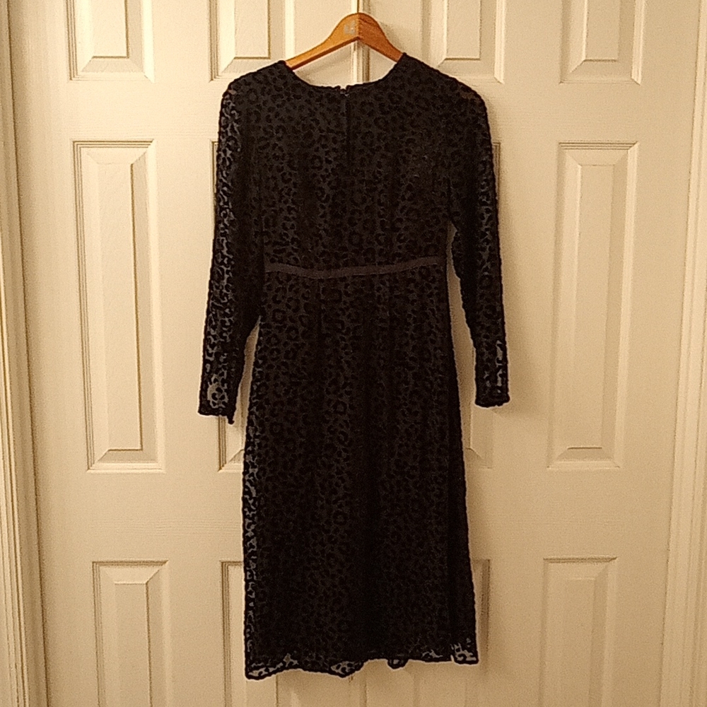 Boden black leopard grosgrain dress